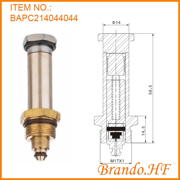 armature assembly for solenoid valve