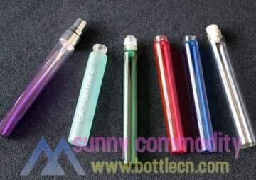 sc0505 12ml roll-on glass bottles with clear frosted twist stripes