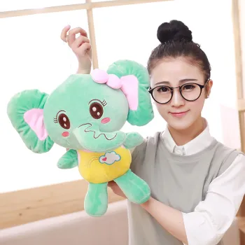 COLORFUL PLUSH MINI ELEPHANT PILLOW TOY STUFFED ANIMAL SHAPED TOYS