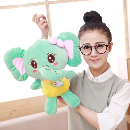 COLORFUL PLUSH MINI ELEPHANT PILLOW TOY STUFFED ANIMAL SHAPED TOYS