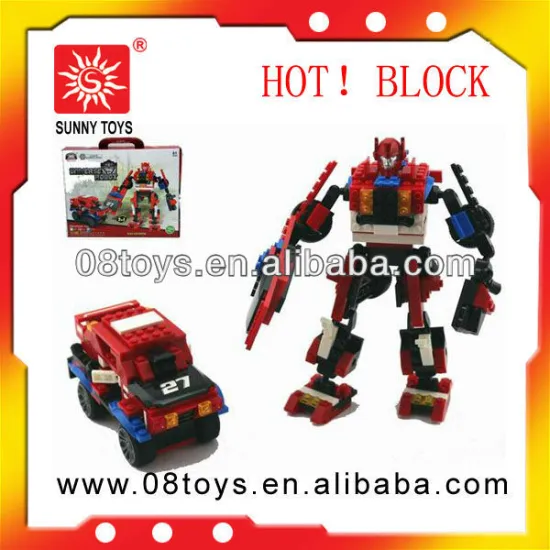 2 In 1 Newest Carton Robot Toy Blocks