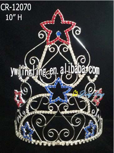 10 Inch Patriotic Crown Star Shape Large Crowns