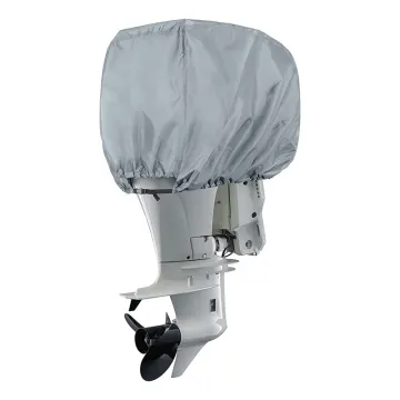 Waterproof 600D Heavy Duty Outboard Motor Cover for 25-50 HP Boat Engines