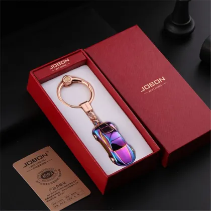 Car KeyChain Car Shape Keyring With Led Light Key Ring Holder Key Chain Keyring Pendant Key Holder Car Accessories