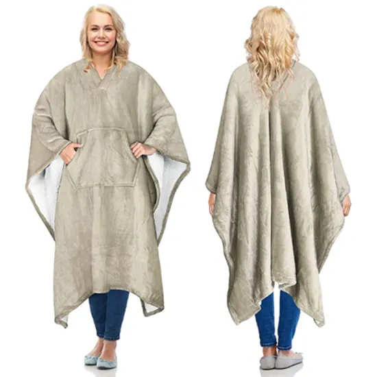 Cozy Oversized Hoodie blanket One Size Sherpa Comfortable Hoodie for All sweatshirt custom hooded blankets
