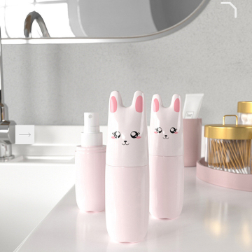 Cute Pink Cartoon Cat Spray Bottle: Reusable Travel Makeup Water Perfume Bottle