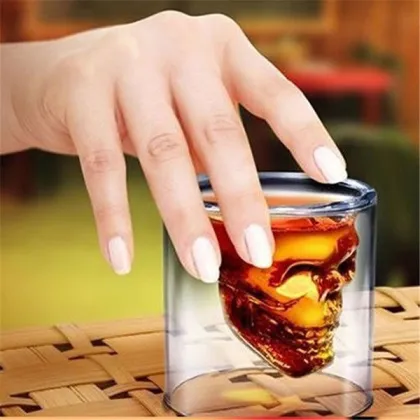 Crystal Skull Head Wine Vodka Shot Glass Drinking Ware New Cool Cup For Home Bar 75ml
