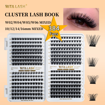 Kit Lash Diy Berkualitas Tinggi: Manis Natural C &amp; D Curl PBT Mate Clusters