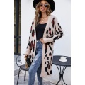 Women's Leopard Print Knitted Sweater Outwear