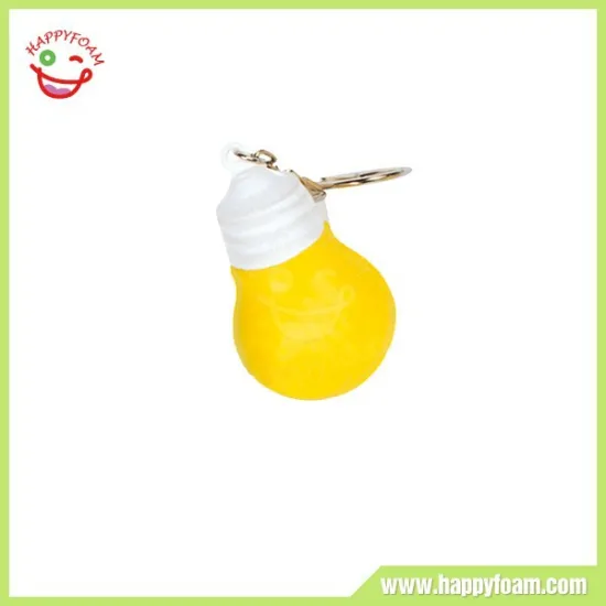 Pu anti stress ball keychain ball/bulb keychain