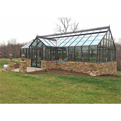 Flower Living Sliding Tent Terrarium Glass Prefab House