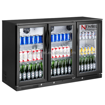 SC-318YS 3 Glass Door Sliding Door Beverage Cooler Drink Refrigerator