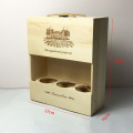 Caja de vino de pino alcanfor 3 botellas