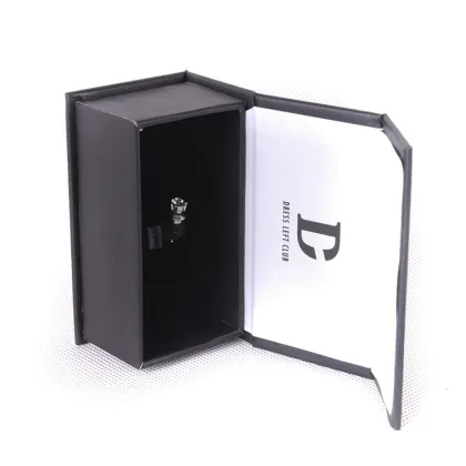 Black Empty Mobile Phone Packing Box With Magnet