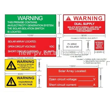 ABS Photovoltaic Warning Labels: Solar Safety Stickers for PV Projects