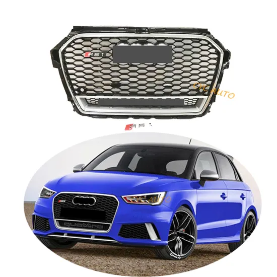 High Quality Car Grill Upgrade RS1 Honeycomb Style Front Bumper Grille for Audi A1 8X S1 LCI 2016-2018