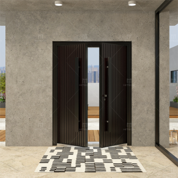 Hitech Customized Aluminum Modern Double Front Door