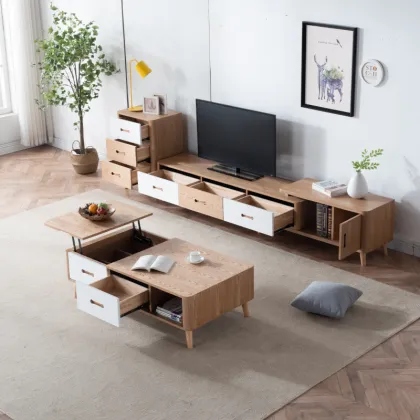 Recycle modern wood tv cabinet/wood living room furniture tv stand with cabinet