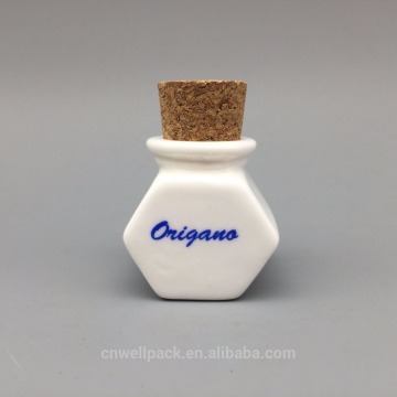 Different sizes colorful ceramic jars for cosmetic products