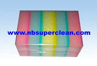 colorful square kitchen cleaning pad