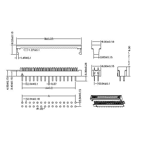 FDDS02 2.54MM DIP PLUG CONNECTOR-Model