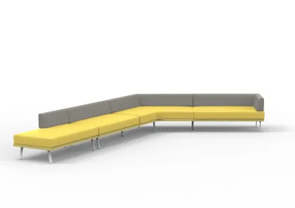 New products Modern sectional sofa low back l shaped corner sofa set