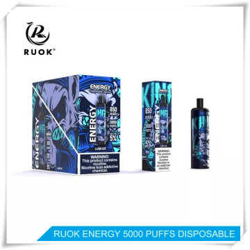 Ruok Hot Sale Energy 5000puffs 일회용 vape