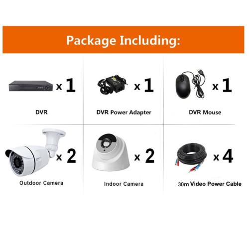 4CH 1080P CCTV Security Alarm DVR Kits
