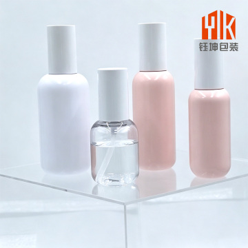 Pastel Pink White PET Cosmetic Spray Bottle