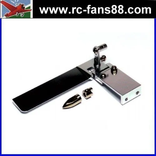 RC Ship 75mm Silver Aluminium Cooling Boat Rudder