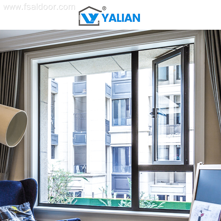 Double Glazed Aluminum Alloy Storm Proof Casement Windows