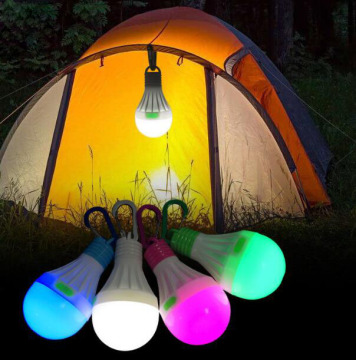 Clip Hook Emergency Camping Colorful Light Portable LED Tent Light Bulb Lantern Camping Equipment