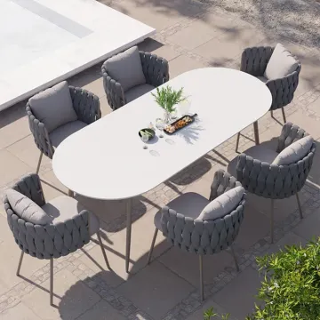 Five-Star Hotel Outdoor Dining Set: Garden Chairs and Tables