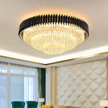 Nordic Modern LED Round Ceiling Light with Crystal Design for Bedroom