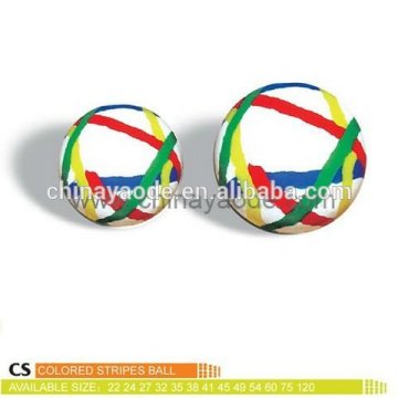 colored stripes bouncing ball