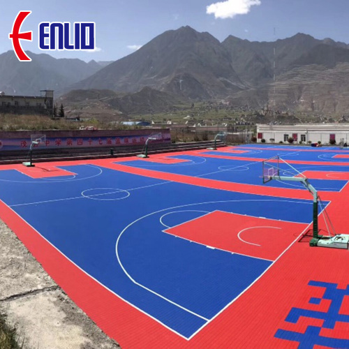 Outdoor basketball interlocking court mat