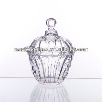 Hand Pressed storage glass jars