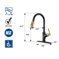 Kitchen Faucet Modern Black 304 Stainless Steel Kitchen Sink Faucet Supplier