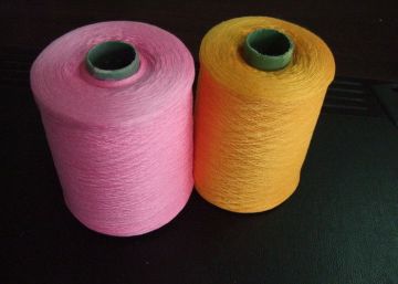 100% Polyester Dyed Yarn For Sewing Thread With Dyeing Tube