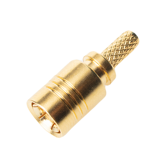 SMB Female Crimp Connector Right Angle Adapter