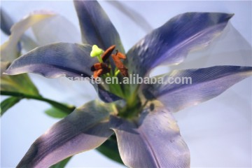 Home garden creepers decoration 110cm Height artificial purple 2 flowers 2 bud Lily making EBHH04 2211