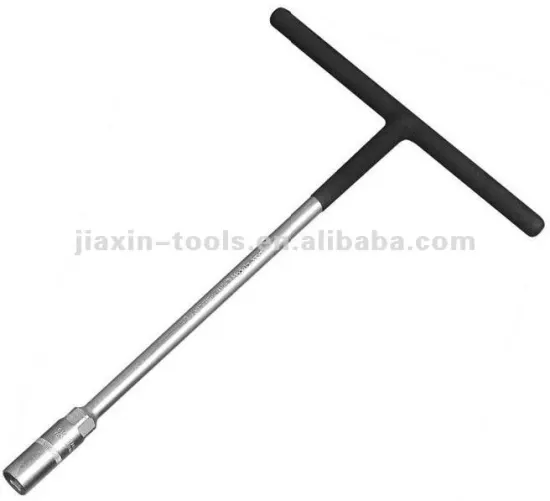 T type socket wrench tool for workshop and T socket spanner with dipped coat handle