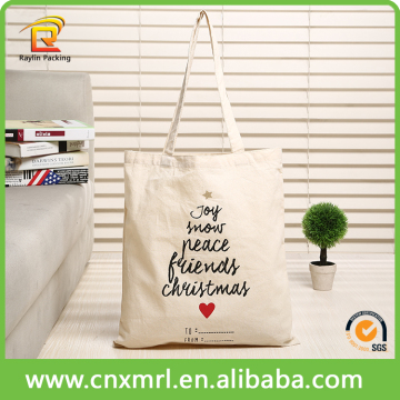 Eco Custom Logo Print Natural Shopping Cotton Tote Calico Bag