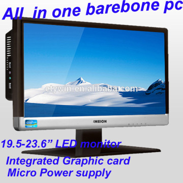 all in one pc with DIY computer hardware OEM all in one computer 23.6"LED monitor case pc desktop computer