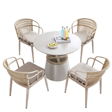 Leisure Comfortable Dining Set - Outdoor Rattan Wicker Patio Garden Chairs