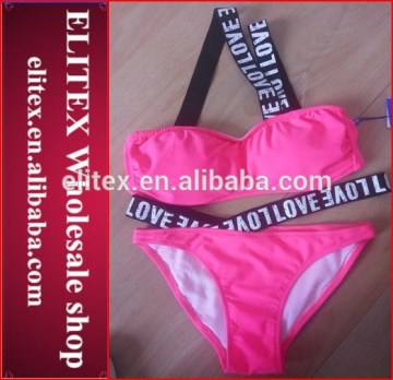 Wholesale Single Shoulder English Note Sexy Ladies Fashion Swimsuit 2017