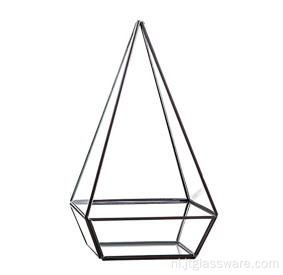 Pentaëder Piramidevorm Glas Terrarium Decor