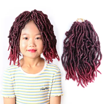 Afro Bomb Manbo Spring Twist Faux Locs Synthetic Super Cute Crochet Hair Hairstyle For Toddlers Kids Braiding Hair Extension