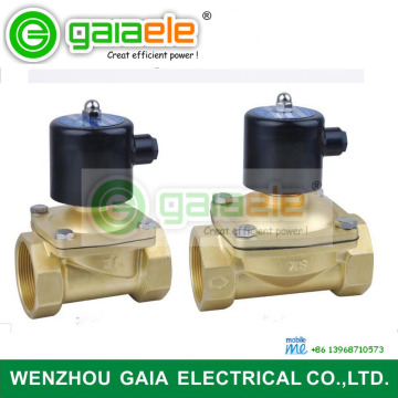 2W025 Series Solenoid Brass Valves: Sizes 1/4", 1/8", 1/2", 3/4", 1" Operated by AC 220V and DC 24/12V - Normally Closed