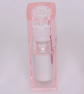 Transparent plastic cosmetic bottles